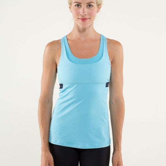 Lululemon Stuff Your Bra Tank II (blue / navy) tank top, built in bra & storage - Picture 5 of 13